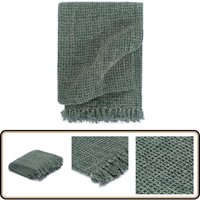 Berwurf Baumwolle 125x150 cm Dunkelgrün - Baumwolldecke - Überwurf - Wohnzimmer Deko - Couchdecke - Plaid Berwurf Baumwolle 125x150 cm Dunkelgrün - Baumwolldecke - Überwurf - Wohnzimmer Deko - Couchdecke - Plaid von VIDAXL