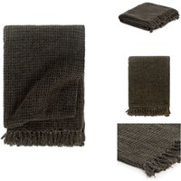 Berwurf Baumwolle 160x210 cm Anthrazit/Braun - Überwurf - Überwurfe - Sofaüberwurf - Sofaüberwürfe Berwurf Baumwolle 160x210 cm Anthrazit/Braun - Überwurf - Überwurfe - Sofaüberwurf - Sofaüberwürfe von VIDAXL