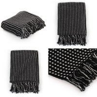 Berwurf Baumwolle Kariert 160x210 cm Schwarz - Baumwollüberwurf - Dekodecke - Kuscheldecke - Wohnaccessoire - Plaid Schwarz - Home & Living Berwurf Baumwolle Kariert 160x210 cm Schwarz - Baumwollüberwurf - Dekodecke - Kuscheldecke - Wohnaccessoire - Plaid Schwarz - Home & Living von VIDAXL