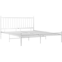 Bett Weiß Metall 140x200 cm Vidaxl Weiß von BONNEVIE