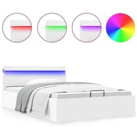 Bett mit Bettkasten Hydraulisch LED Weiß Kunstleder 140x200 cm vidaXL200335 Bett mit Bettkasten Hydraulisch LED Weiß Kunstleder 140x200 cm vidaXL200335 von VIDAXL