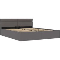 Bett mit Bettkasten Hydraulisch led Grau Kunstleder 180x200 cm Vidaxl Bett mit Bettkasten Hydraulisch led Grau Kunstleder 180x200 cm Vidaxl von VIDAXL