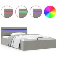 Bett mit Bettkasten Hydraulisch led Hellgrau Stoff 140x200 cm Vidaxl 368592 Bett mit Bettkasten Hydraulisch led Hellgrau Stoff 140x200 cm Vidaxl 368592 von VIDAXL