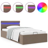 Bett mit Bettkasten Hydraulisch mit led Taupe Stoff 90x200 cm Vidaxl Bett mit Bettkasten Hydraulisch mit led Taupe Stoff 90x200 cm Vidaxl von VIDAXL