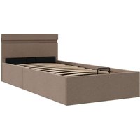 Bett mit Bettkasten Hydraulisch mit led Taupe Stoff 100x200 cm Vidaxl Bett mit Bettkasten Hydraulisch mit led Taupe Stoff 100x200 cm Vidaxl von VIDAXL