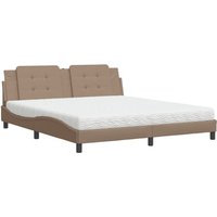 Bett mit Matratze 'Zadar' Cappuccino-Braun 180x200 cm Kunstleder Vidaxl von VIDAXL