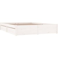 Bett mit Schubladen Weiß 135x190 cm vidaXL Bett mit Schubladen Weiß 135x190 cm vidaXL von VIDAXL