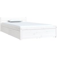 Bett mit Schubladen Weiß 90x200 cm vidaXL555177 von BONNEVIE
