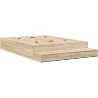 Bett mit Stauraum mit Tür Sonoma Eiche 226,5 x 135 x 31,5 cm Vidaxl Bett mit Stauraum mit Tür Sonoma Eiche 226,5 x 135 x 31,5 cm Vidaxl von VIDAXL
