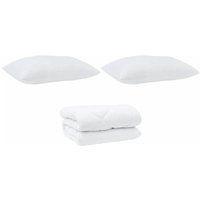 Bettdecke Sonstiges 3 pcs Weiß 200 x 220 cm Mikrofaser Vidaxl von VIDAXL