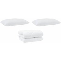 Bettdecke Sonstiges 3 pcs Weiß 240 x 220 cm Mikrofaser Vidaxl von VIDAXL