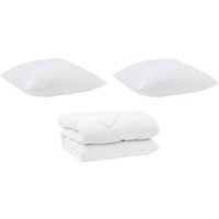 Bettdecke Sonstiges 3 pcs Weiß 240 x 200 cm Mikrofaser Vidaxl von VIDAXL