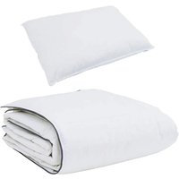 Bettdecken Set mit Kissen 2 pcs Weiß 155 x 200 cm Daunen Vidaxl Bettdecken Set mit Kissen 2 pcs Weiß 155 x 200 cm Daunen Vidaxl von VIDAXL