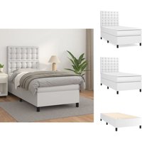 Vidaxl - Betten & Bettgestelle - Living Boxspringbett mit Matratze Weiß 80x200 cm Kunstleder - Weiß Vidaxl - Betten & Bettgestelle - Living Boxspringbett mit Matratze Weiß 80x200 cm Kunstleder - Weiß von VIDAXL