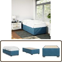 Bettgestell Blau 80x200 cm Samt - Samtbett - Blau - Doppelbett - Boxspringbetten - Schlafzimmer Dekoration Bettgestell Blau 80x200 cm Samt - Samtbett - Blau - Doppelbett - Boxspringbetten - Schlafzimmer Dekoration von VIDAXL
