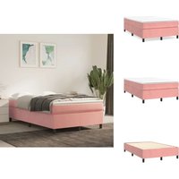 Bettgestell Rosa 120x200 cm Samt - Samt Bett - Rosa Bett - Doppelbett - Schlafzimmer Möbel - Boxspringbett Bettgestell Rosa 120x200 cm Samt - Samt Bett - Rosa Bett - Doppelbett - Schlafzimmer Möbel - Boxspringbett von VIDAXL