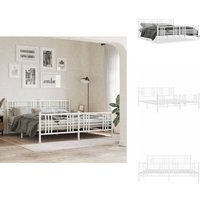 Vidaxl - Bettgestell mit Kopf- und Fußteil Metall Weiß 180x200 cm - Metallbettfgestell - Doppelbett - Weißes Bettgestell - Boxspringbett - Bettrahmen Vidaxl - Bettgestell mit Kopf- und Fußteil Metall Weiß 180x200 cm - Metallbettfgestell - Doppelbett - Weißes Bettgestell - Boxspringbett - Bettrahmen von VIDAXL