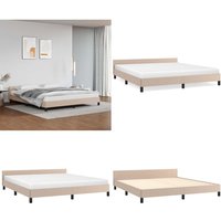 Bettgestell mit Kopfteil ohne Matratze Cappuccino 180x200 cm - Bettestell - Doppelbett - Boxspringbetten - Kopfteil - Kunstlederbett - Home & Living Bettgestell mit Kopfteil ohne Matratze Cappuccino 180x200 cm - Bettestell - Doppelbett - Boxspringbetten - Kopfteil - Kunstlederbett - Home & Living von VIDAXL