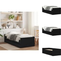 Bettgestell mit Schubladen Schwarz 100x200 cm - Bettesrahmen - Doppelbett - Holzbettrahmen - Schrankbett - Boxspringbett Bettgestell mit Schubladen Schwarz 100x200 cm - Bettesrahmen - Doppelbett - Holzbettrahmen - Schrankbett - Boxspringbett von VIDAXL