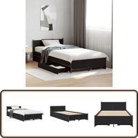 Bettgestell mit Schubladen Schwarz 90x200 cm Holzwerkstoff - Bettesrahmen - Doppelbett - Lattenrost - Schrankbetten - Boxspringbett Bettgestell mit Schubladen Schwarz 90x200 cm Holzwerkstoff - Bettesrahmen - Doppelbett - Lattenrost - Schrankbetten - Boxspringbett von VIDAXL