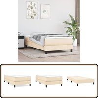 Bettgestell ohne Matratze Creme 100x200 cm Stoff - Bettes Gestell - Schlafzimmer Möbel - Boxspringbetten - Doppelbett - Creme Farbe Bettgestell ohne Matratze Creme 100x200 cm Stoff - Bettes Gestell - Schlafzimmer Möbel - Boxspringbetten - Doppelbett - Creme Farbe von VIDAXL