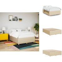 Bettgestell ohne Matratze Creme 140x190 cm Stoff - Bettgestell - Bettgestelle - Bett - Betten Bettgestell ohne Matratze Creme 140x190 cm Stoff - Bettgestell - Bettgestelle - Bett - Betten von VIDAXL