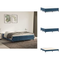 Vidaxl - Bettgestell ohne Matratze Dunkelblau 180x200 cm Samt - Samtbett - Doppelbett - Boxspringbetten - Betten Mit Lattenrost - Dunkelblaues Bett von VIDAXL