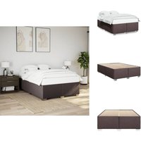 Bettgestell ohne Matratze Dunkelbraun 140x190 cm Stoff - Bettgestell - Bettgestelle - Bett - Betten Bettgestell ohne Matratze Dunkelbraun 140x190 cm Stoff - Bettgestell - Bettgestelle - Bett - Betten von VIDAXL