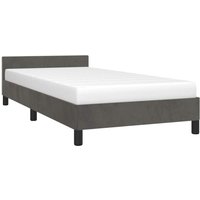 Bettgestell ohne Matratze Dunkelgrau 100x200 cm Samt Vidaxl von VIDAXL
