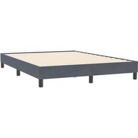 Bettgestell ohne Matratze Dunkelgrau 140x210 cm Samt Vidaxl von VIDAXL
