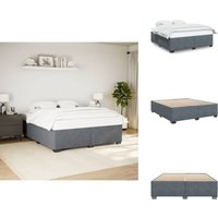 Bettgestell ohne Matratze Dunkelgrau 200x200 cm Samt - Samtbett - Doppelbett - Boxspringbetten - Bettsofa - Schlafsystem von VIDAXL