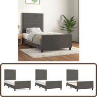 Bettgestell ohne Matratze Dunkelgrau 80x200 cm Samt - Samtbett - Doppelbett - Boxspringbetten - Bettsofa - Lattenrost von VIDAXL
