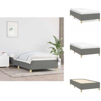 Vidaxl - Bettgestell ohne Matratze Dunkelgrau 90x200 cm Stoff - Bettes Gestell - Doppelbett - Boxspringbetten - Lattenrost - Schlafzimmer Möbel von VIDAXL