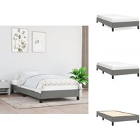 Vidaxl - Bettgestell ohne Matratze Dunkelgrau 90x200 cm Stoff - Bettrahmen - Doppelbett - Boxspringbetten - Lattenrost - Schlafzimmermöbel von VIDAXL