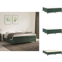 Bettgestell ohne Matratze Dunkelgrün 160x200 cm Samt - Samtbett - Boxspringbett - Doppelbett - Bettgestell - Dunkgrünes Bett Bettgestell ohne Matratze Dunkelgrün 160x200 cm Samt - Samtbett - Boxspringbett - Doppelbett - Bettgestell - Dunkgrünes Bett von VIDAXL
