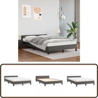 Bettgestell ohne Matratze Grau 120x190 cm Kunstleder - Bettsofa - Schlafzimmermöbel - Boxspringbetten - Doppelbett - Lattenrost Bettgestell ohne Matratze Grau 120x190 cm Kunstleder - Bettsofa - Schlafzimmermöbel - Boxspringbetten - Doppelbett - Lattenrost von VIDAXL
