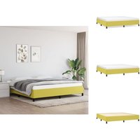 Bettgestell ohne Matratze Grün 200x200 cm Stoff - Bettrahmen - Doppelbett - Boxspringbetten - Lattenrost - Schlafzimmermöbel Bettgestell ohne Matratze Grün 200x200 cm Stoff - Bettrahmen - Doppelbett - Boxspringbetten - Lattenrost - Schlafzimmermöbel von VIDAXL