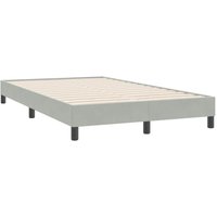 Bettgestell ohne Matratze Hellgrau 120x220 cm Samt Vidaxl von VIDAXL