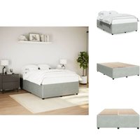 Vidaxl - Bettgestell ohne Matratze Hellgrau 140x200 cm Samt - Bettgestell - Bettgestelle - Bett - Bettrahmen von VIDAXL