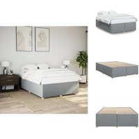 Vidaxl - Bettgestell ohne Matratze Hellgrau 140x200 cm Stoff - Bettgestell - Bettgestelle - Bett - Betten von VIDAXL