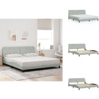 Bettgestell ohne Matratze Hellgrau 180x200 cm Samt - Bettsofa - Samtcouch - Doppelbett - Boxspringbetten - Lattenrost Bettgestell ohne Matratze Hellgrau 180x200 cm Samt - Bettsofa - Samtcouch - Doppelbett - Boxspringbetten - Lattenrost von VIDAXL
