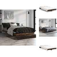 Vidaxl - Bettgestell ohne Matratze Räuchereiche 120x190 cm Holzwerkstoff - Holzbettwäsche - Doppelbett - Boxspringbett - Massivholzbette - Lattenrost Vidaxl - Bettgestell ohne Matratze Räuchereiche 120x190 cm Holzwerkstoff - Holzbettwäsche - Doppelbett - Boxspringbett - Massivholzbette - Lattenrost von VIDAXL
