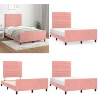 Bettgestell ohne Matratze Rosa 120x190 cm Samt - Samtsofa - Bettessel - Doppelbett - Rosa Bettgestell - Boxspringbetten - Home & Living Bettgestell ohne Matratze Rosa 120x190 cm Samt - Samtsofa - Bettessel - Doppelbett - Rosa Bettgestell - Boxspringbetten - Home & Living von VIDAXL