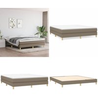 Bettgestell ohne Matratze Taupe 180x200 cm Stoff - Bettes Gestell - Doppelbett - Lattenrost - Schlafzimmer Möbel - Boxspringbetten - Home & Living Bettgestell ohne Matratze Taupe 180x200 cm Stoff - Bettes Gestell - Doppelbett - Lattenrost - Schlafzimmer Möbel - Boxspringbetten - Home & Living von VIDAXL