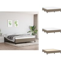 Bettgestell ohne Matratze Taupe 180x200 cm Stoff - Bettrahmen - Doppelbett - Lattenrost - Holzrahmen - Stoffbettwäsche Bettgestell ohne Matratze Taupe 180x200 cm Stoff - Bettrahmen - Doppelbett - Lattenrost - Holzrahmen - Stoffbettwäsche von VIDAXL