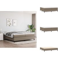 Bettgestell ohne Matratze Taupe 200x200 cm Stoff - Bettes Gestell - Doppelbett - Boxspringbetten - Lattenrost - Schlafzimmer Möbel Bettgestell ohne Matratze Taupe 200x200 cm Stoff - Bettes Gestell - Doppelbett - Boxspringbetten - Lattenrost - Schlafzimmer Möbel von VIDAXL