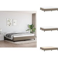 Vidaxl - Bettgestell ohne Matratze Taupe 200x200 cm Stoff - Bettrahmen - Doppelbett - Boxspringbetten - Lattenrost - Schlafzimmermöbel von VIDAXL
