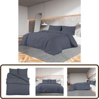 Vidaxl - Bettwäsche-Set Anthrazit 140x200 cm Leichte Mikrofaser - Bettsachen - Bettwäsche - Mikrofaserbettwäsche - Anthrazit - Doppelbett von VIDAXL