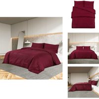 Vidaxl - Bettwäsche-Set Bordeauxrot 140x200 cm Leichte Mikrofaser - Bettsachen - Bettwäsche - Microfaserbettwäsche - Bordeaux Rot - Doppelbett von VIDAXL