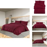 Vidaxl - Bettwäsche-Set Bordeauxrot 260x220 cm Leichte Mikrofaser - Bettsachen - Bettwäsche - Microfaserbettwäsche - Bordeaux Rot - Doppelbett von VIDAXL